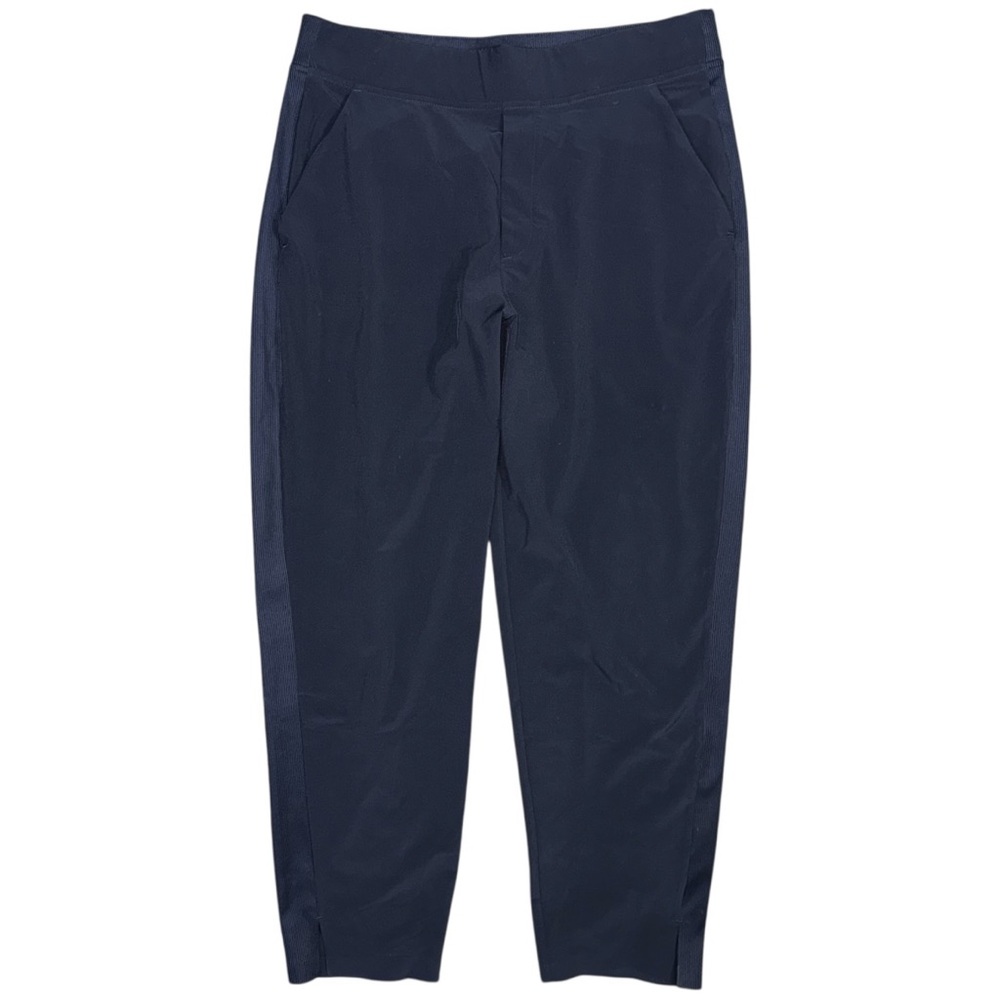 Athleta Brooklyn Ankle Pants Navy Blue Women’s 12 Mid Rise Travel Work Stretch